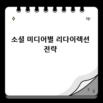 소셜 미디어별 리다이렉션 전략