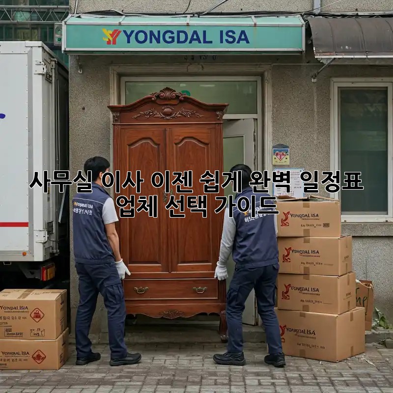 사무실 이사, 이젠 쉽게! 완벽 일정표 & 업체 선택 가이드