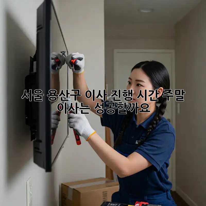 서울 용산구 이사 진행 시간: 주말 이사는 성공할까요?
