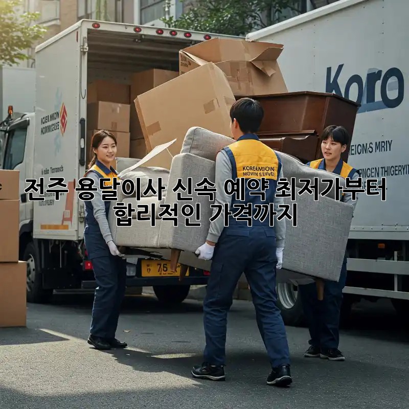 전주 용달이사 신속 예약: 최저가부터 합리적인 가격까지!