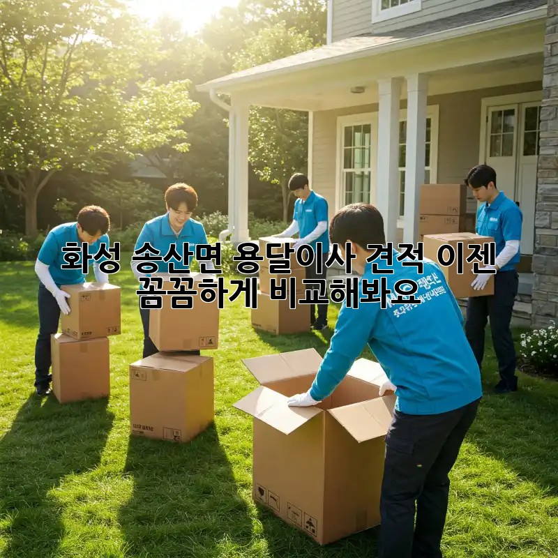 화성 송산면 용달이사 견적, 이젠 꼼꼼하게 비교해봐요!
