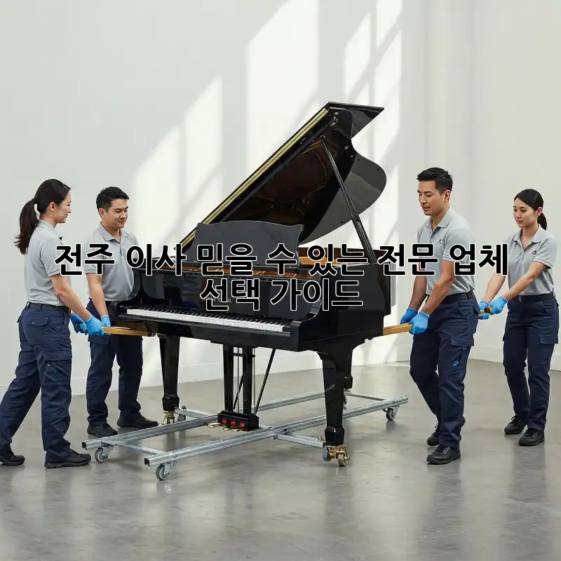 전주 이사, 믿을 수 있는 전문 업체 선택 가이드!