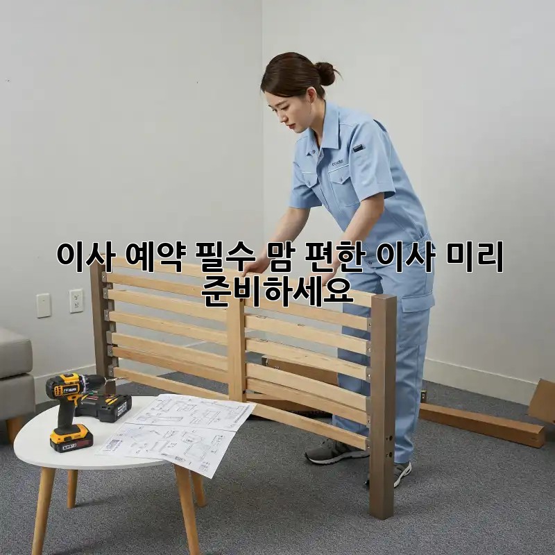 이사 예약 필수? 맘 편한 이사, 미리 준비하세요!