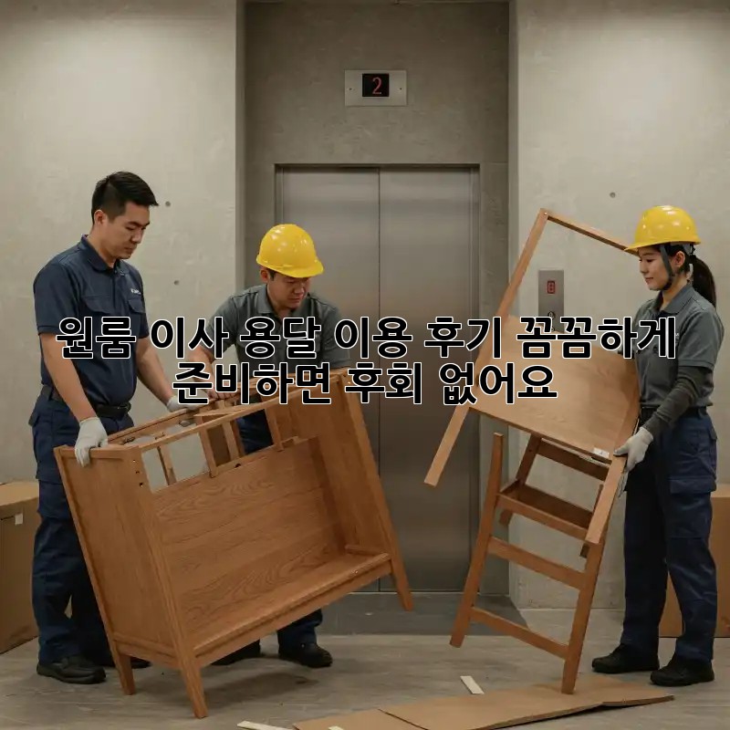 원룸 이사, 용달 이용 후기: 꼼꼼하게 준비하면 후회 없어요!