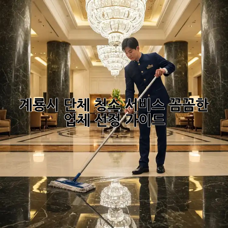 계룡시 단체 청소 서비스: 꼼꼼한 업체 선정 가이드