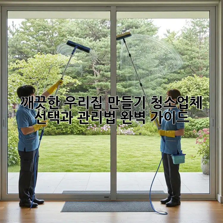 깨끗한 우리집 만들기: 청소업체 선택과 관리법 완벽 가이드