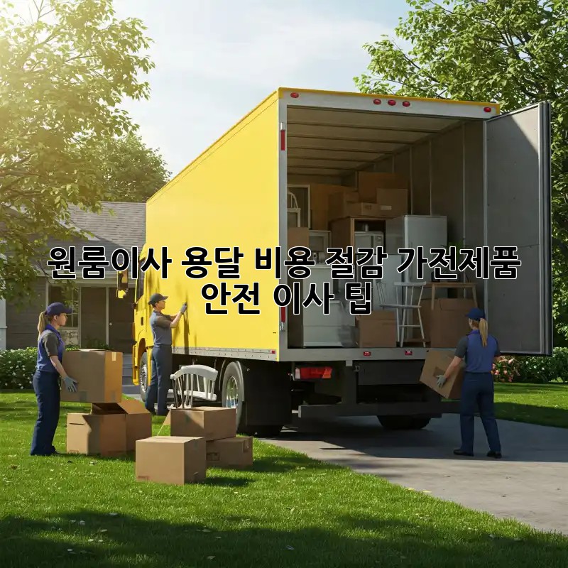 원룸이사 용달 비용 절감! 가전제품 안전 이사 팁