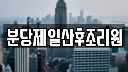 분당제일산후조리원