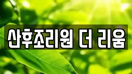 산후조리원 더 리움