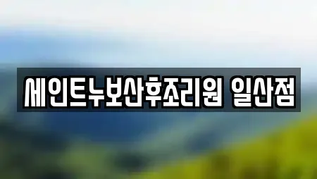 세인트누보산후조리원 일산점