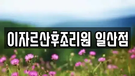 이자르산후조리원 일산점