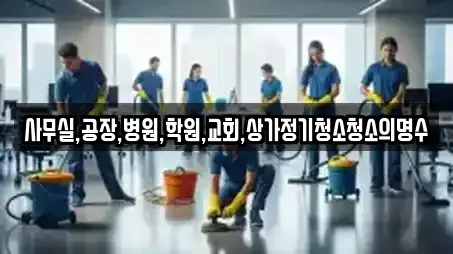 사무실,공장,병원,학원,교회,상가정기청소청소의명수