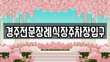 경주전문장례식장주차장입구