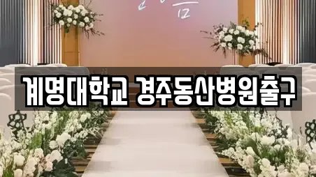 계명대학교 경주동산병원출구