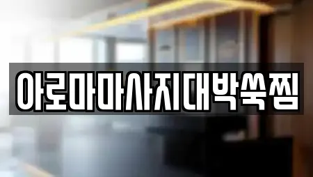 아로마마사지대박쑥찜