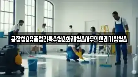 공장청소유품정리특수청소화재청소사무실쓰레기집청소