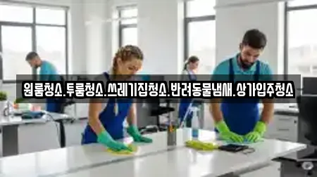 원룸청소.투룸청소.쓰레기집청소.반려동물냄새.상가입주청소