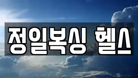 정일복싱 헬스