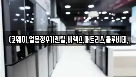 (코웨이,얼음정수기렌탈,비렉스,매트리스,룰루비데,