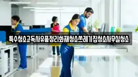 특수청소고독사유품정리화재청소쓰레기집청소사무실청소