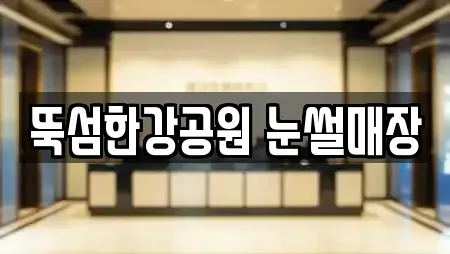 뚝섬한강공원 눈썰매장
