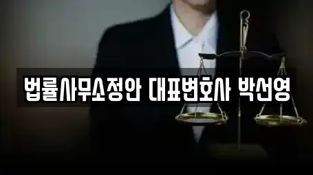 법률사무소정안 대표변호사 박선영