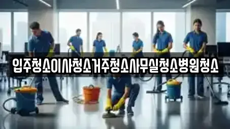 입주청소이사청소거주청소사무실청소병원청소