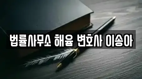 법률사무소 해윰 변호사 이송아