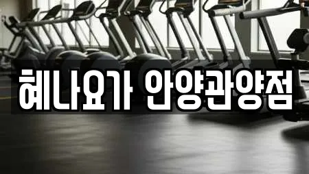 혜나요가 안양관양점