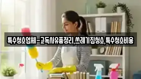 특수청소업체-고독사유품정리,쓰레기집청소,특수청소비용
