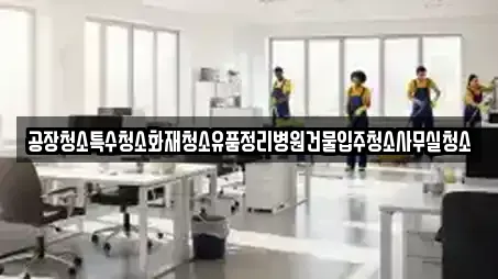 공장청소특수청소화재청소유품정리병원건물입주청소사무실청소