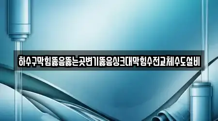 하수구막힘뚫음뚫는곳변기뚫음싱크대막힘수전교체수도설비
