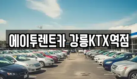 강원특별자치도 강릉시 입암동 렌트카 전문 에이투렌트카 강릉KTX역점