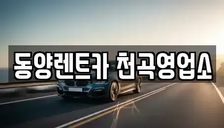 강원특별자치도 동해시 용정동 렌트카 전문 동양렌트카 천곡영업소