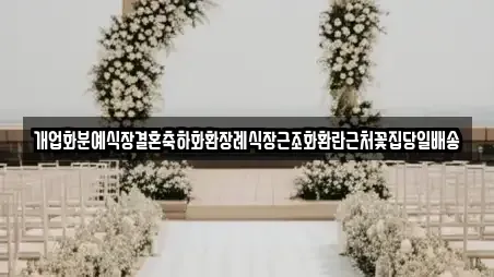 개업화분예식장결혼축하화환장례식장근조화환란근처꽃집당일배송