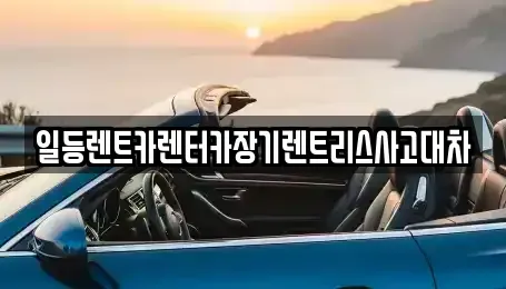 경기 광명시 노온사동 장기렌트카 전문 일등렌트카렌터카장기렌트리스사고대차
