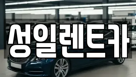 경기 광주시 신현동 렌트카 전문 성일렌트카