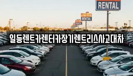 경기 시흥시 대야동 렌트카 전문 일등렌트카렌터카장기렌트리스사고대차