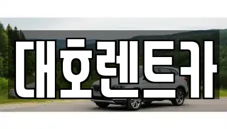 경기 안성시 발화동 렌트카 전문 대호렌트카
