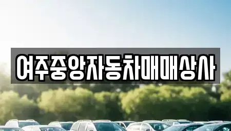 경기 여주시 하동 중고차 전문 여주중앙자동차매매상사