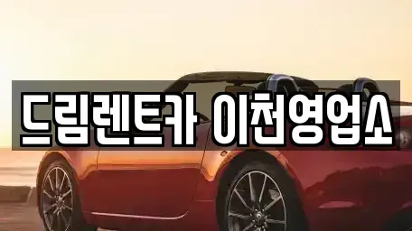 경기 이천시 장록동 렌트카 전문 드림렌트카 이천영업소