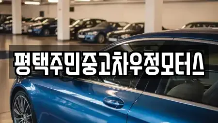 경기 평택시 동삭동 중고차 전문 평택주민중고차우정모터스