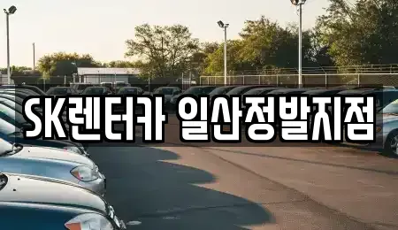 경기도 고양시 일산동구 마두동 장기렌트카 전문 SK렌터카 일산정발지점