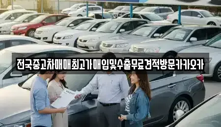 경기도 고양시 일산동구 문봉동 중고차매입 전문 전국중고차매매최고가매입및수출무료견적방문카카오카