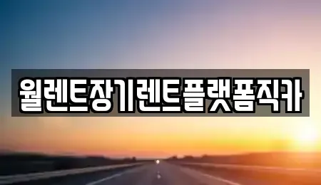 경기도 동두천시 장기렌트카 전문 월렌트장기렌트플랫폼직카