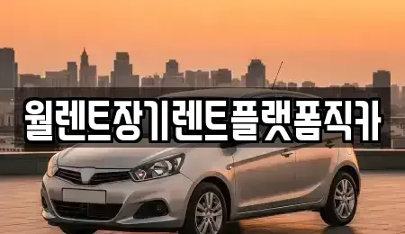 경기도 안산시 상록구 건건동 장기렌트카 전문 월렌트장기렌트플랫폼직카