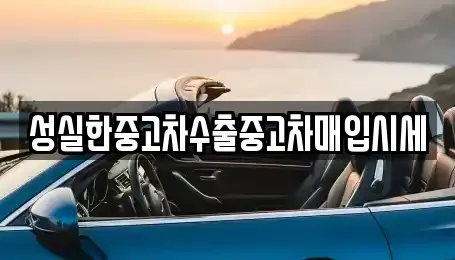 경기도 안산시 상록구 건건동 중고차매입 전문 성실한중고차수출중고차매입시세