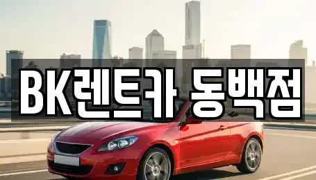 경기도 용인시 기흥구 중동 렌트카 전문 BK렌트카 동백점