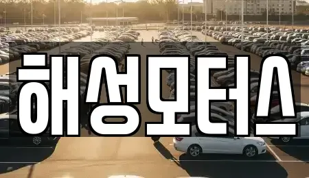 경남 김해시 무계동 중고차 전문 해성모터스