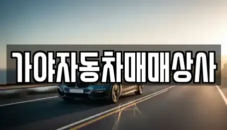 경남 김해시 어방동 중고차매매 전문 가야자동차매매상사